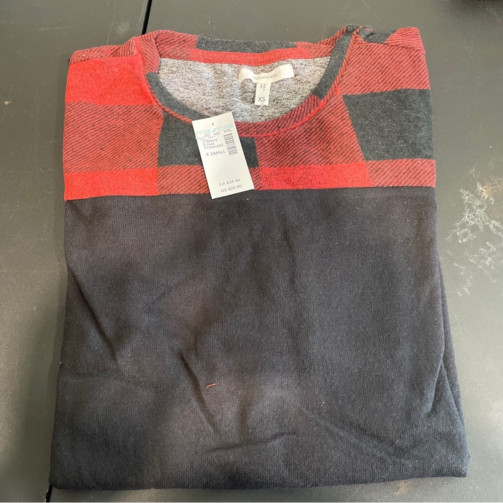 Maurice’s Black Red Sweater Dress X Small